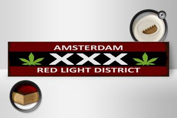 Panneau en bois avec inscription 46x10 cm, décoration du quartier rouge d'Amsterdam XXX 2