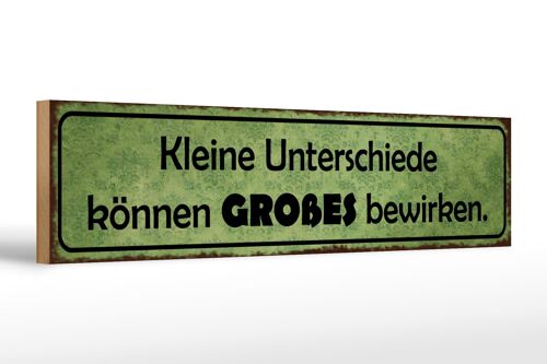 Holzschild Spruch 46x10cm Keine Unterschiede Großes Dekoration