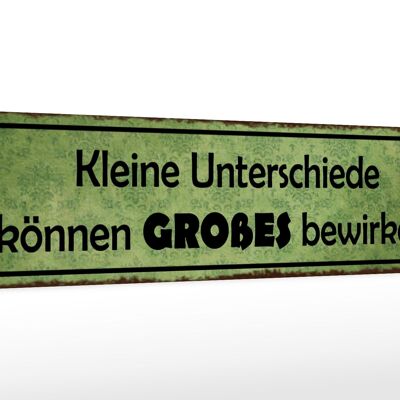 Holzschild Spruch 46x10cm Keine Unterschiede Großes Dekoration