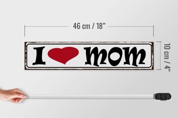 Panneau en bois disant 46x10cm I love Mam Mama décoration cadeau 4