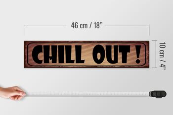 Panneau en bois indiquant 46x10cm Décoration Chill Out 4