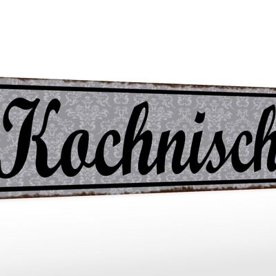 Holzschild Hinweis 46x10cm Kochnische Geschenk Dekoration