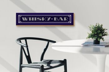 Panneau en bois 46x10cm décoration bar à whisky 3