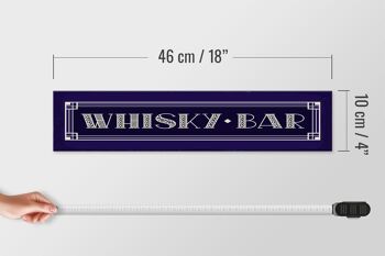 Panneau en bois 46x10cm décoration bar à whisky 4