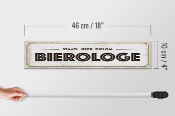 Plaque en bois 46x10cm décoration biérologue diplômée d'état 4