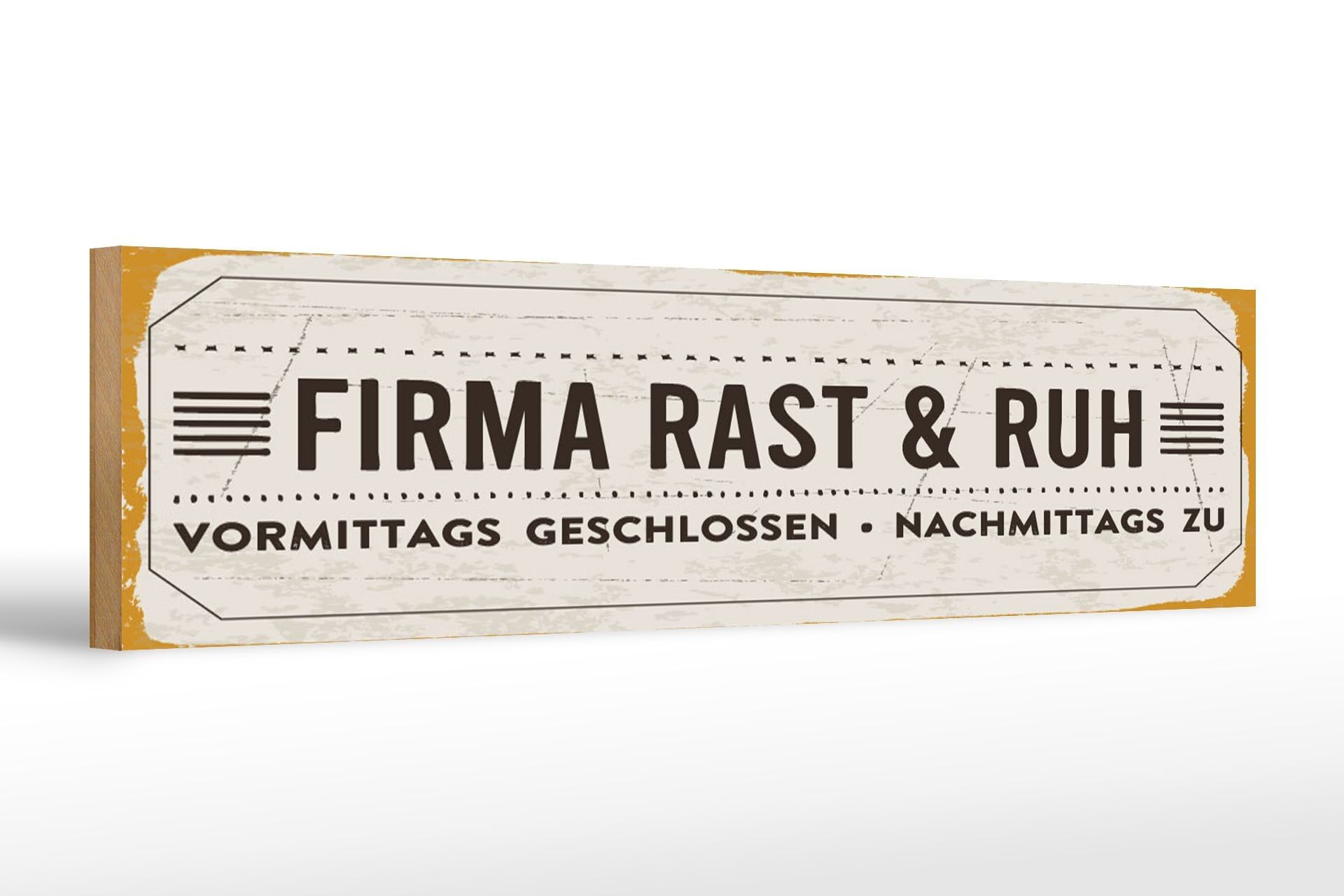 Cartello in legno con scritta 46x10 cm azienda Rast & Ruh Afternoon per la decorazione