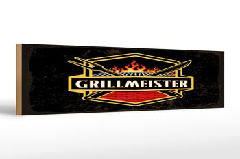 Panneau en bois indiquant 46x10cm Décoration Grillmeister 1