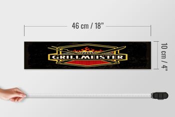 Panneau en bois indiquant 46x10cm Décoration Grillmeister 4