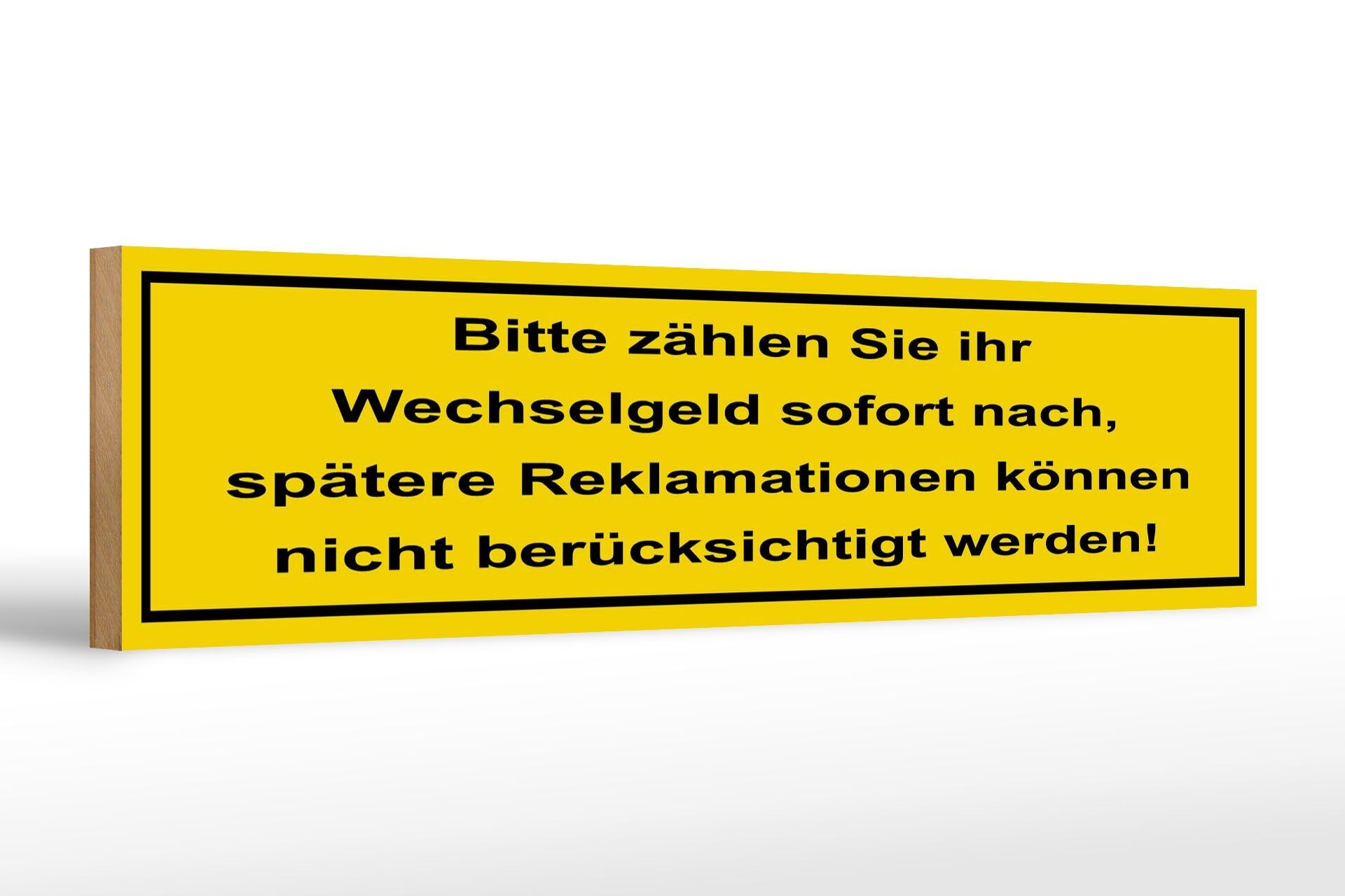 Letrero de madera nota 46x10cm Por favor cuenta cambiar decoración