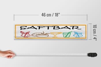 Panneau avis en bois 46x10cm décoration bar à jus 4