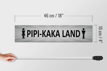 Panneau en bois note 46x10cm décoration toilettes campagne Pipi-Kaka 4