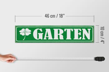 Panneau en bois avis 46x10cm fleur de jardin décoration verte 4