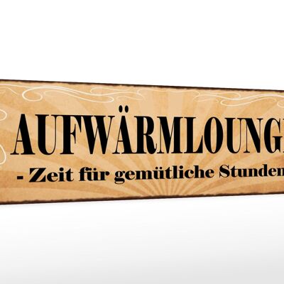 Letrero de madera que dice 46x10cm salón de calentamiento decoración de horas acogedoras