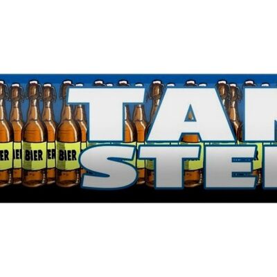 Blechschild Spruch 46x10cm Bier Tankstelle Dekoration