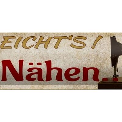 Blechschild Spruch 46x10cm mir reicht's ich geh jetzt Nähen Deko