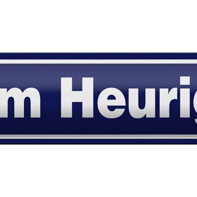 Blechschild Hinweis 46x10cm Beim Heurigen Österreich Dekoration