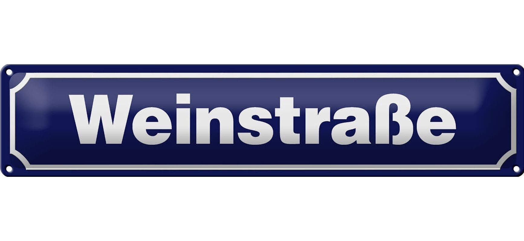 Targa in metallo nota 46x10 cm decorazione strada del vino