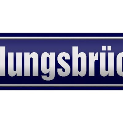 Blechschild Straßenschild 46x10cm Landungsbrücken Hamburg Dekoration