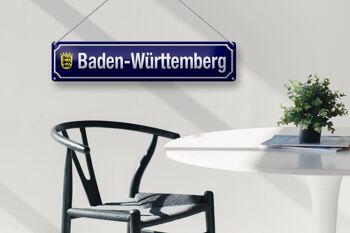 Plaque de rue en tôle 46x10cm Décoration Baden - Wurtemberg 3