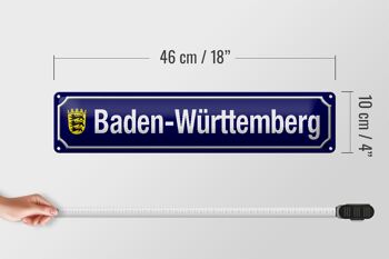 Plaque de rue en tôle 46x10cm Décoration Baden - Wurtemberg 4