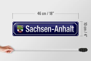 Plaque de rue en étain 46x10cm, décoration des armoiries de Saxe Anhalt 4