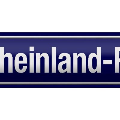 Targa in metallo cartello stradale 46x10 cm Decorazione stemma della Renania-Palatinato