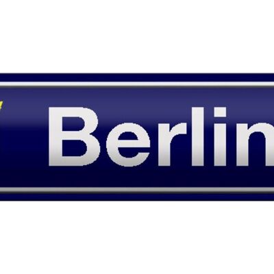 Blechschild Straßenschild 46x10cm Berlin Wappen blaues Schild