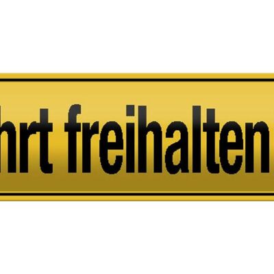 Blechschild Straßenschild 46x10cm Ausfahrt freihalten Dekoration