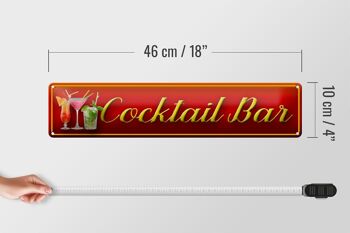Panneau rouge en étain 46x10cm, pour Cocktail, Bar, Pub, cuisine 4