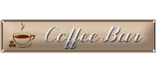 Blechschild Kaffee 46x10cm Coffee Bar Tasse Dekoration