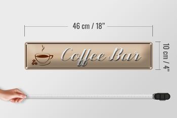 Signe en étain café 46x10cm, décoration de tasse de Bar à café 4