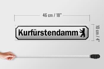 Plaque de rue en tôle 46x10cm Kurfürstendamm Berlin décoration 4