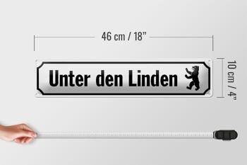 Plaque de rue en tôle 46x10cm, décoration Unter den Linden Berlin 4