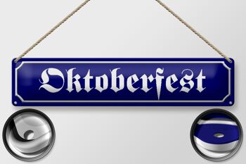 Panneau de rue en étain 46x10cm, décoration Oktoberfest 2