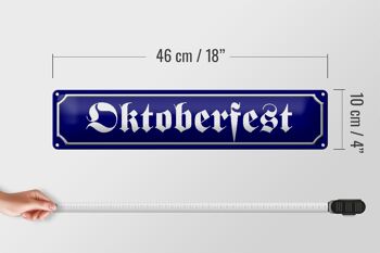 Panneau de rue en étain 46x10cm, décoration Oktoberfest 4