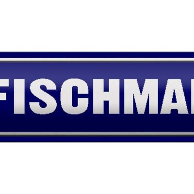 Blechschild Straßenschild 46x10cm Fischmarkt Dekoration