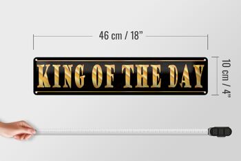 Panneau en étain disant 46x10cm, décoration Roi du Jour, Roi du Jour 4