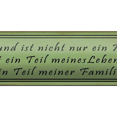 Blechschild Spruch 46x10cm mein Hund ist nicht nur ein Hund