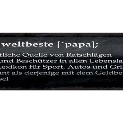 Blechschild Spruch 46x10cm Papa der weltbeste Beschützer Dekoration