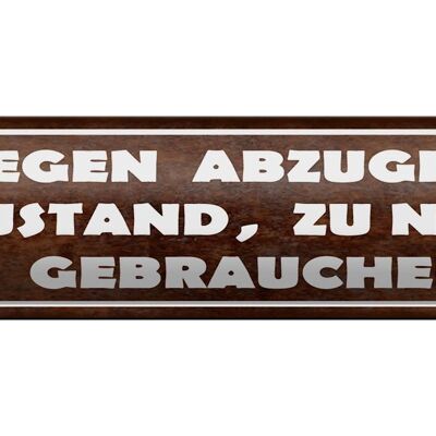 Blechschild Spruch 46x10cm Kollegen abzugeben Topzustand Dekoration