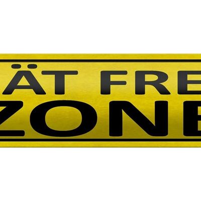 Targa in metallo con scritta Diet Free ZONE da 46x10 cm, decorazione regalo