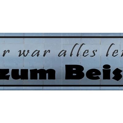 Blechschild Spruch 46x10cm früher leichter ich zum Beispiel Dekoration