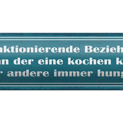 Blechschild Spruch 46x10cm funktionierende Beziehung wenn Dekoration