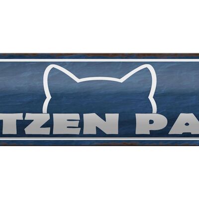 Blechschild Spruch 46x10cm Katzen Papa Geschenk Dekoration