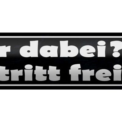 Blechschild Spruch 46x10cm Bier dabei Eintritt frei Dekoration