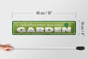 Plaque en tôle disant 46x10cm bienvenue dans mon jardin décoration de jardin 4