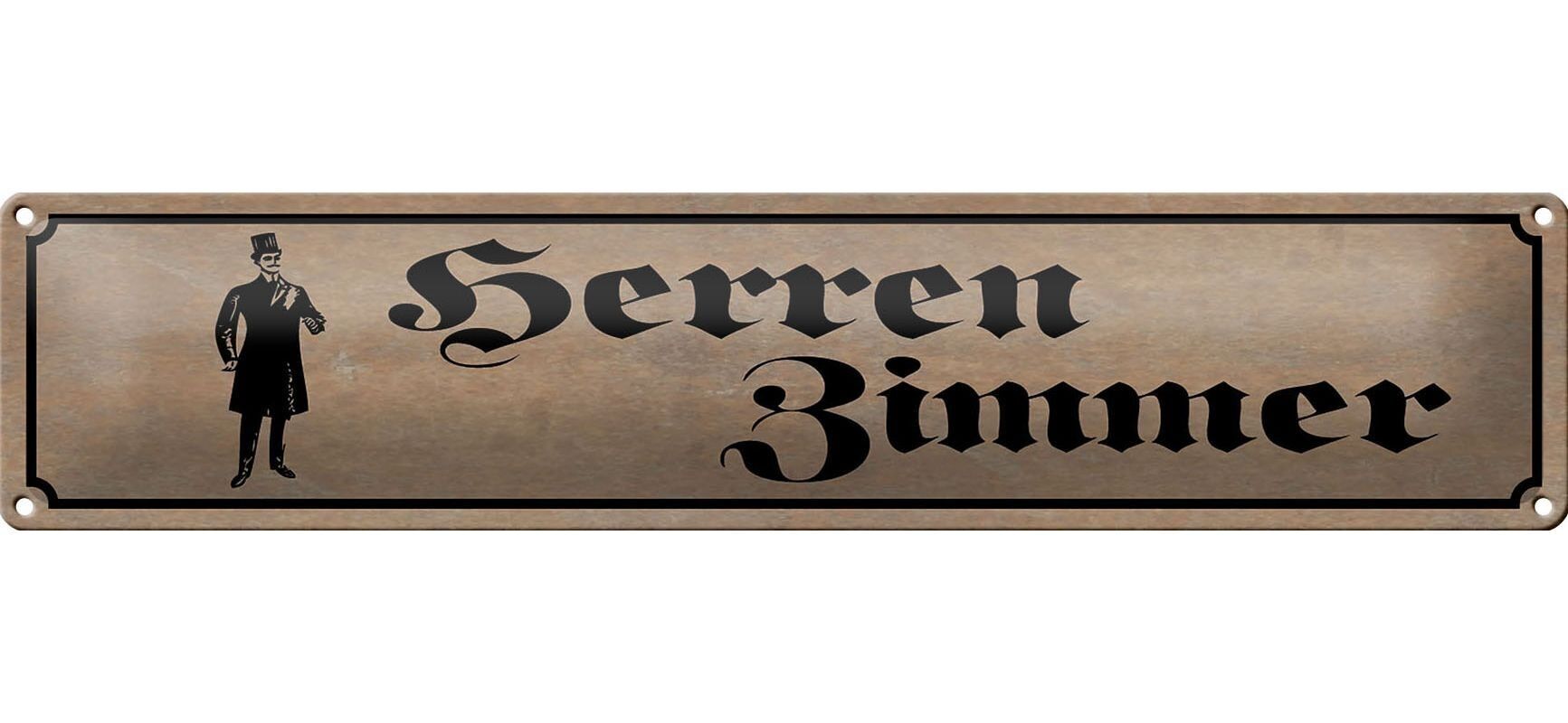 Metal sign notice 46x10cm men's room toilet decoration