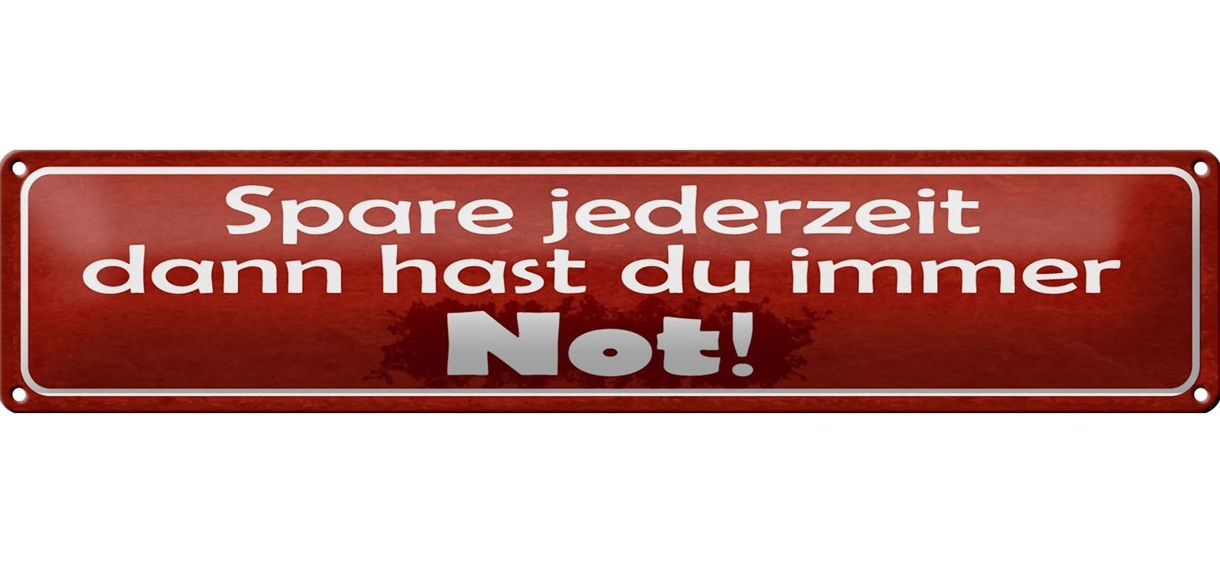 Letrero de chapa que dice 46x10 cm, ahorra en cualquier momento y siempre lo necesitarás.