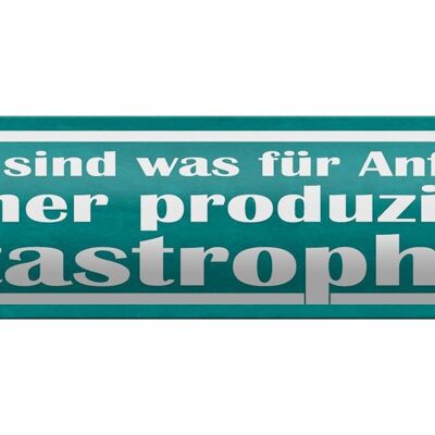 Blechschild Spruch 46x10cm Fehler sind für Anfänger Könner Dekoration