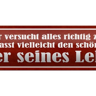 Blechschild Spruch 46x10cm schönster Fehler seines Lebens Dekoration